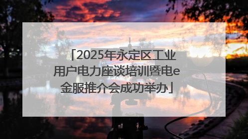 2025年永定区工业用户电力座谈培训暨电e金服推介会成功举办