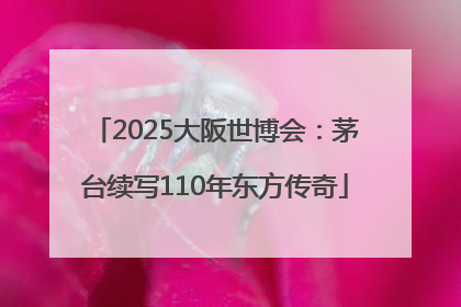 2025大阪世博会：茅台续写110年东方传奇